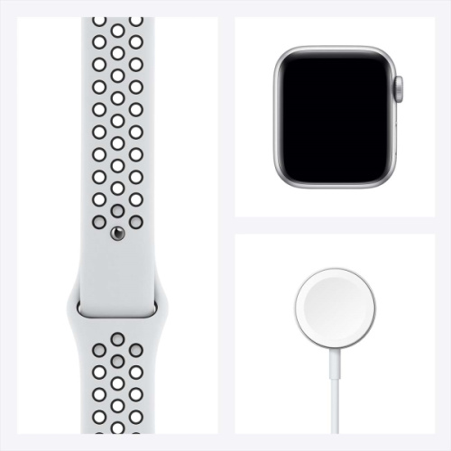 Apple Watch Series SE 44mm Case Silver Aluminium Nike Sport Band Platinum купить в Барнауле фото 8