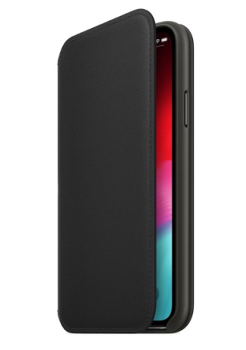 Чехол Apple iPhone XS Max Leather Folio Black (черный) купить в Барнауле фото 2